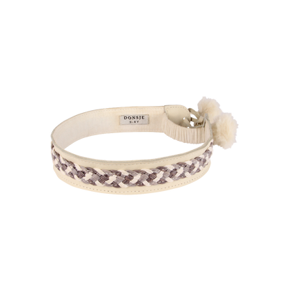 Nini Headband | Off White Leather