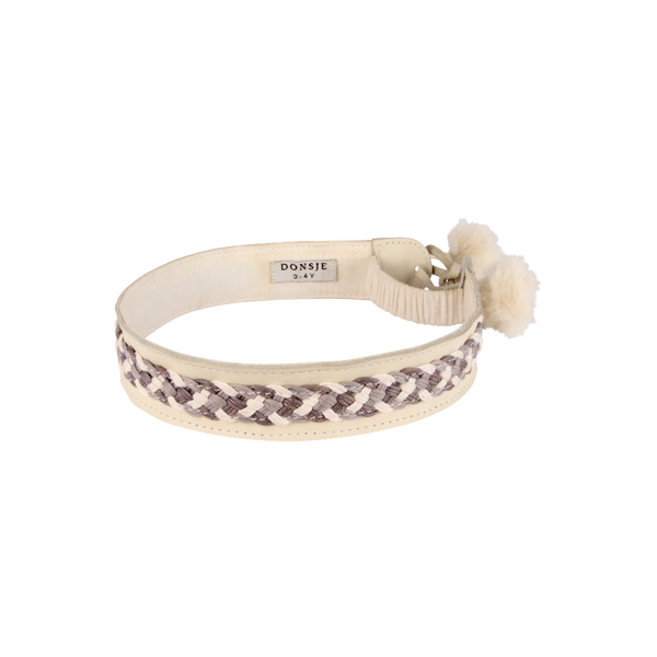 Nini Headband | Off White Leather