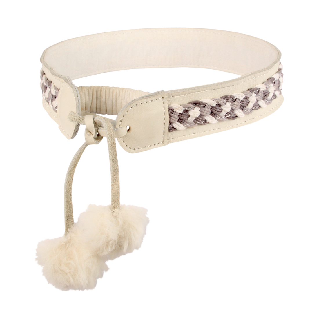 Nini Headband | Off White Leather