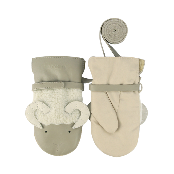 Kapi Exclusive Mittens | Ram | Light Stone Leather