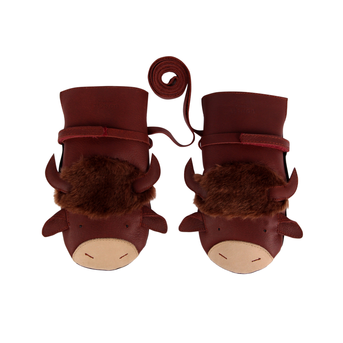 Kapi Exclusive Mittens | Buffalo | Burgundy Classic Leather