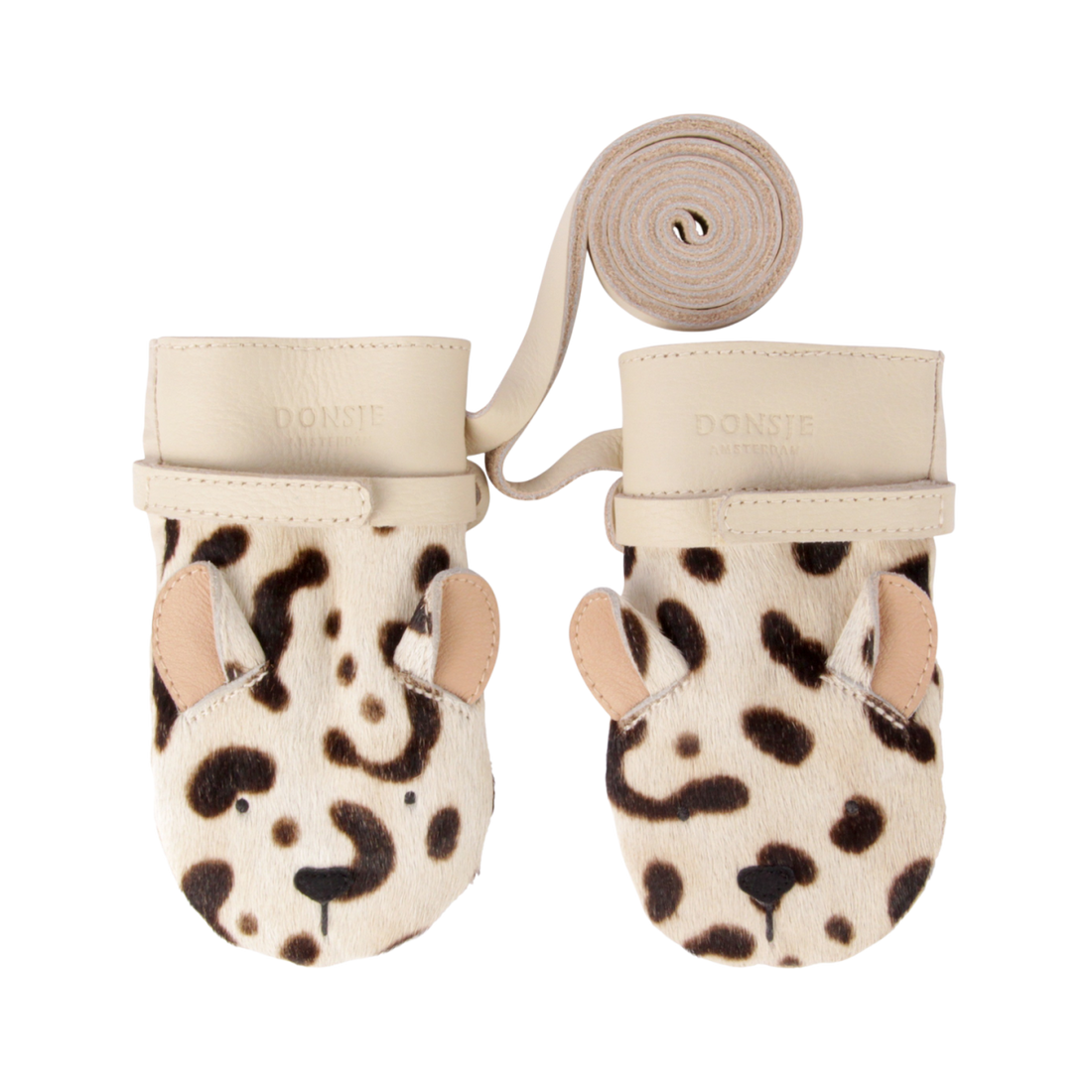 Kapi Exclusive Mittens | Snow Leopard | Snow Leopard Spotted Cow Hair