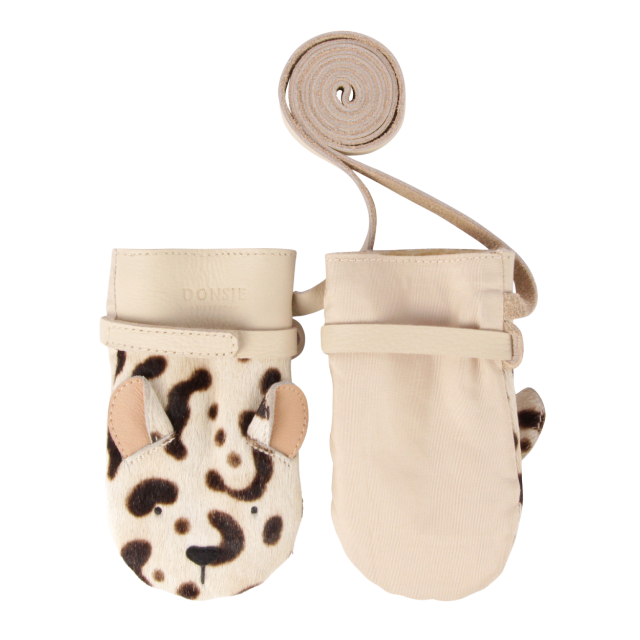Kapi Exclusive Mittens | Snow Leopard | Snow Leopard Spotted Cow Hair