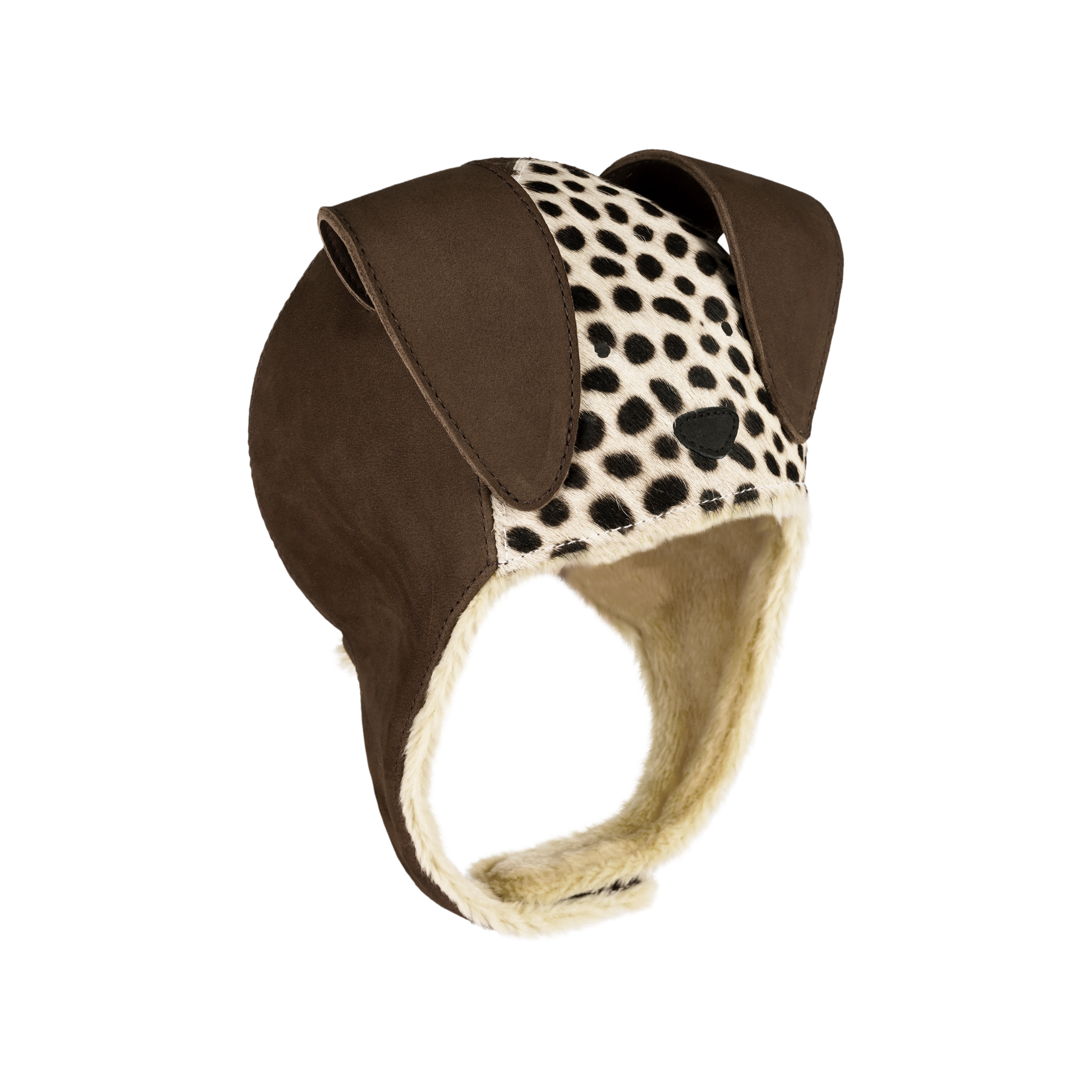 Kapi Exclusive Hat | Dalmatian | Black Spotted Cow Hair