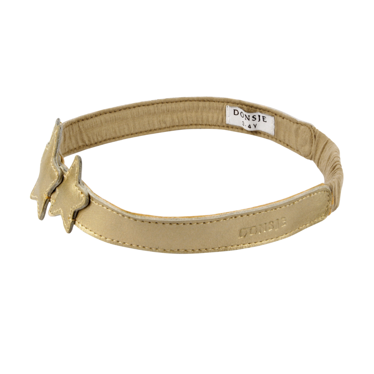 Starry Headband | Champagne Metallic Leather