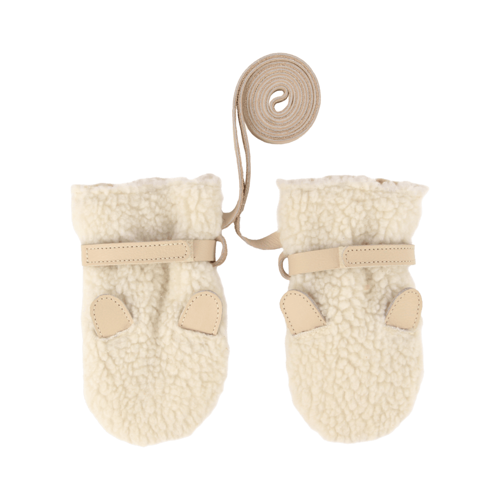 Richy Mittens | Polar Bear | Off White Curly Faux Fur