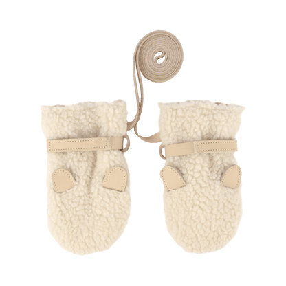 Richy Mittens | Polar Bear | Off White Curly Faux Fur