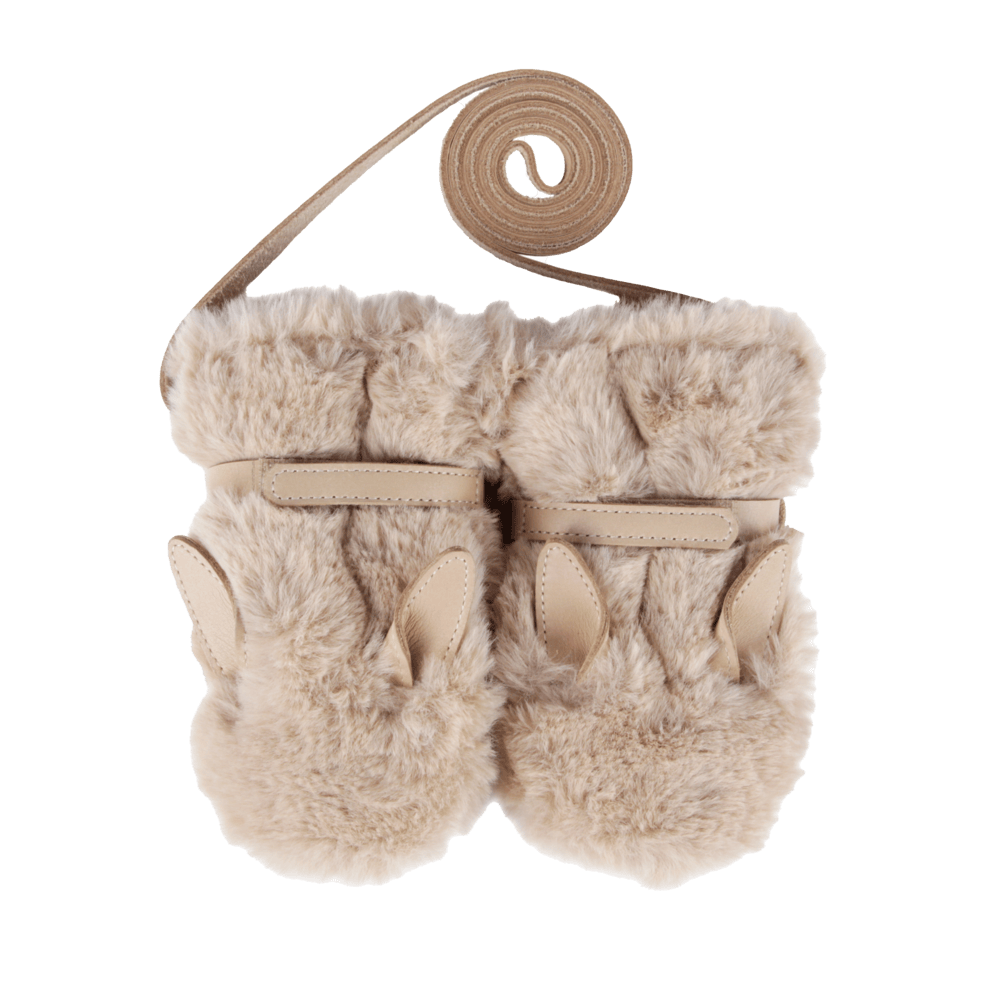 Richy Mittens | Fluffy Bunny | Warm Beige Soft Faux Fur