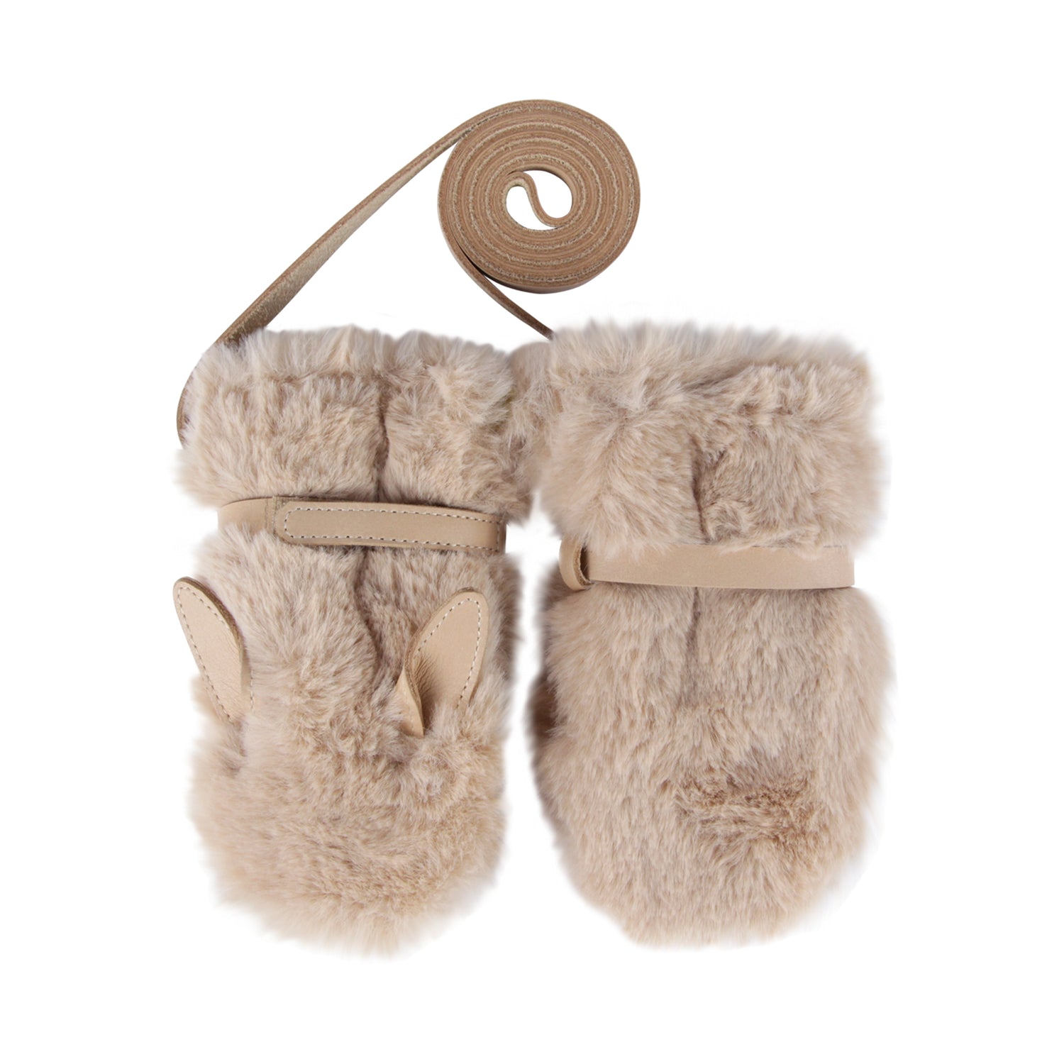 Richy Mittens | Fluffy Bunny | Warm Beige Soft Faux Fur