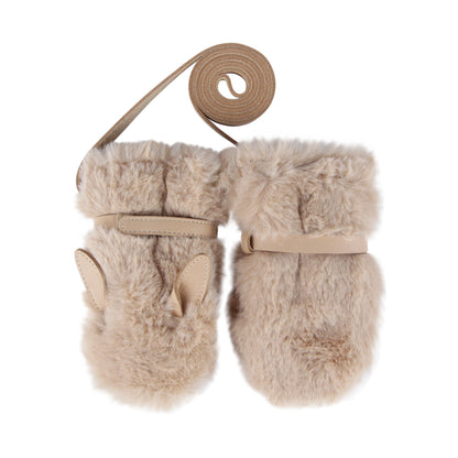 Richy Mittens | Fluffy Bunny | Warm Beige Soft Faux Fur