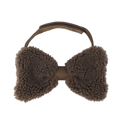 Furro Bow Tie | Hazelnut Curly Faux Fur