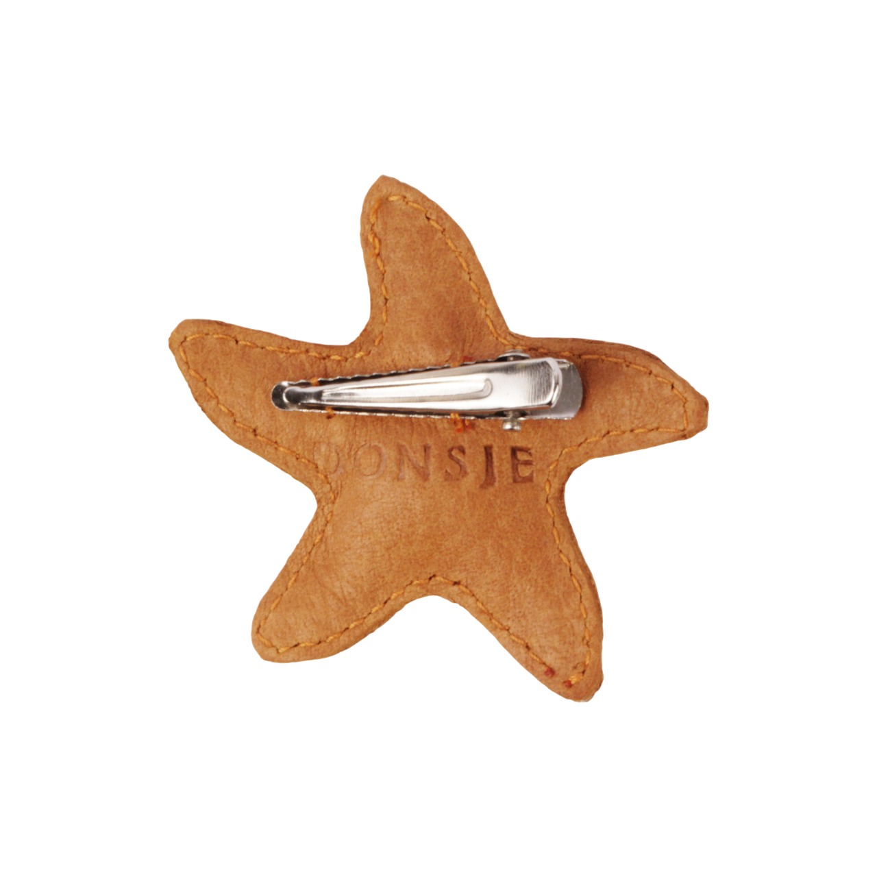 Gurt Hairclip | Starfish | Toast Grain Leather