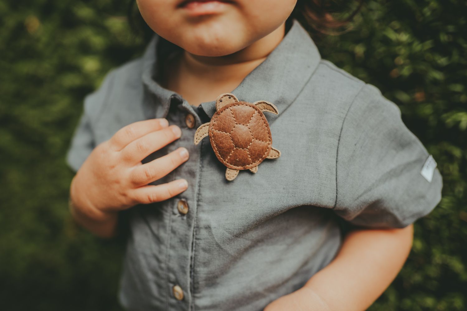 Gurt Hairclip | Turtle | Chocolate Nubuck