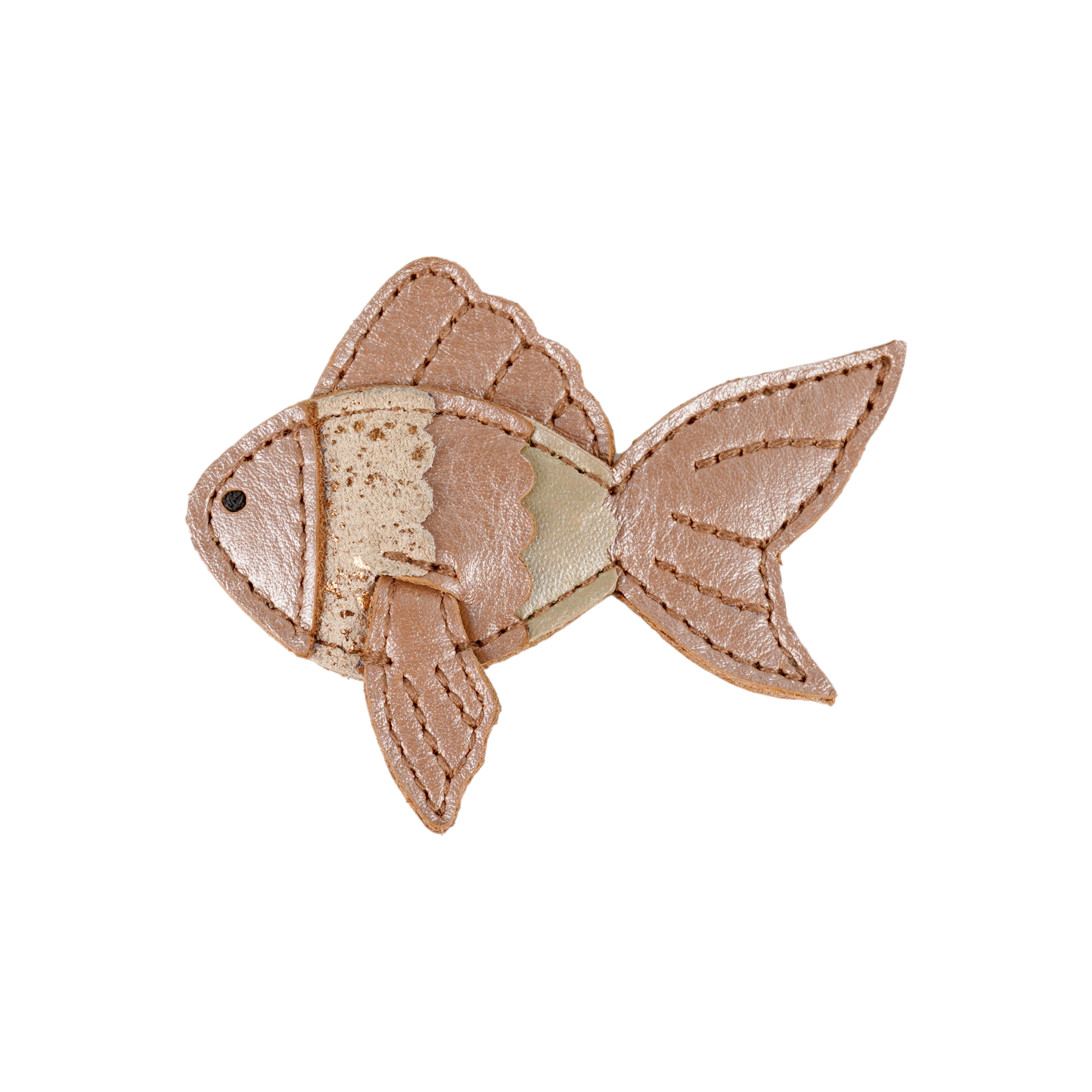 Gurt Hairclip | Gold Fish | Clay Metallic Leather