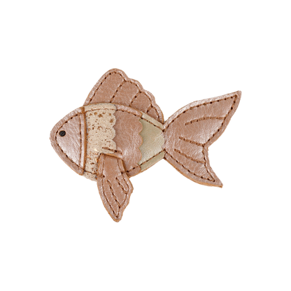 Gurt Hairclip | Gold Fish | Clay Metallic Leather