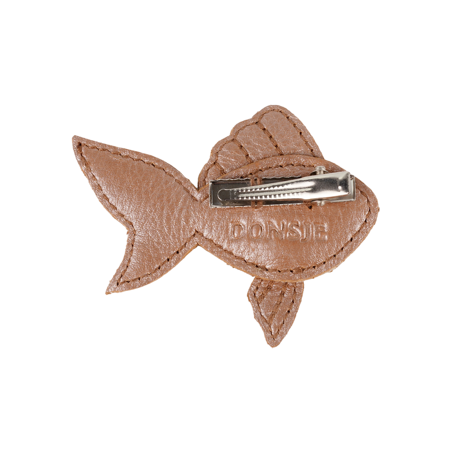 Gurt Hairclip | Gold Fish | Clay Metallic Leather