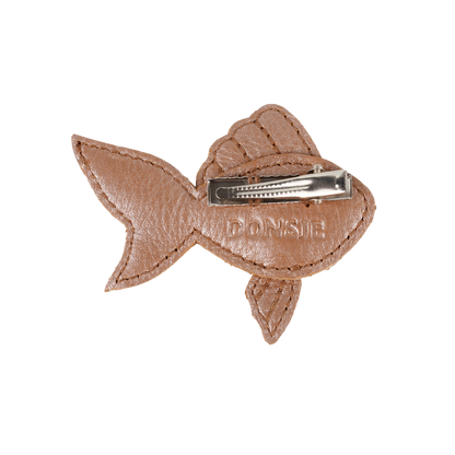 Gurt Hairclip | Gold Fish | Clay Metallic Leather