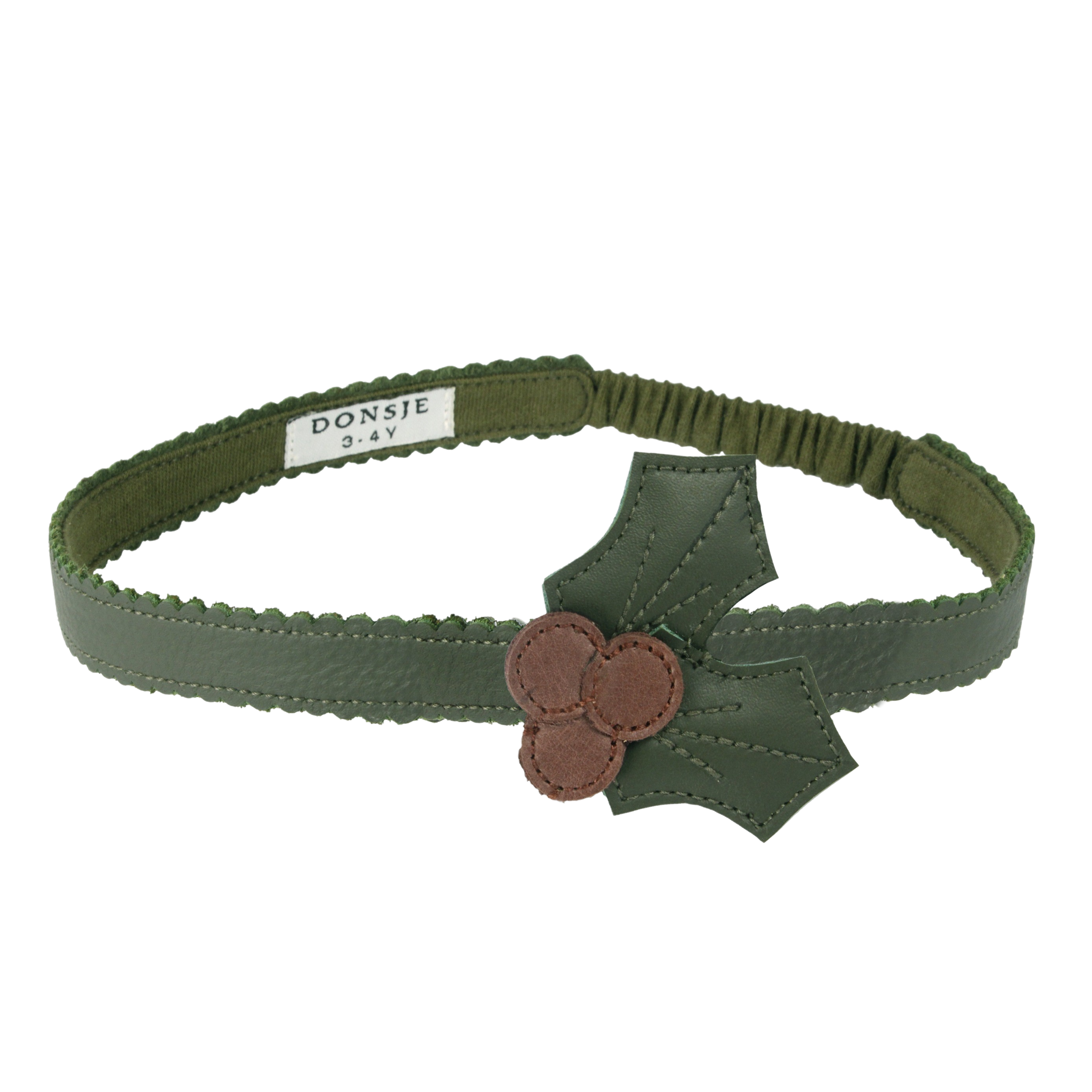 Wonda Headband | Holly | Olive Leather