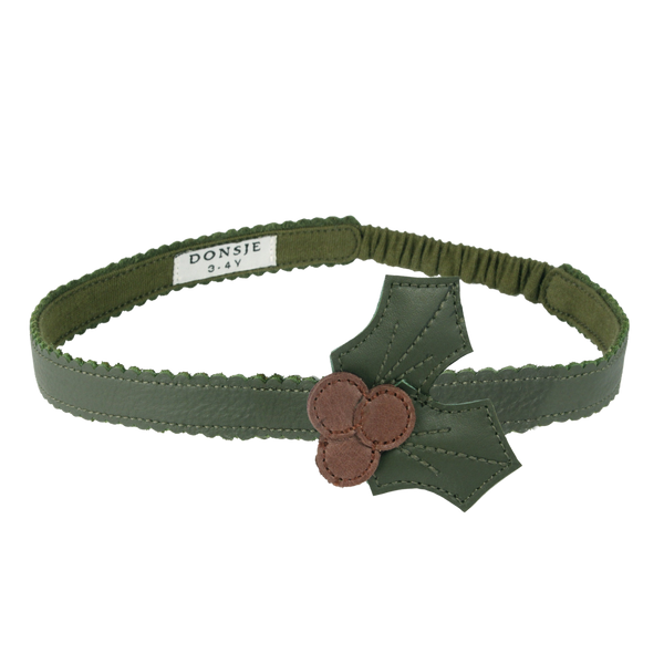 Wonda Headband | Holly | Olive Leather