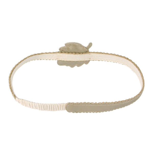 Wonda Headband | Pine Cone | Champagne Metallic Leather