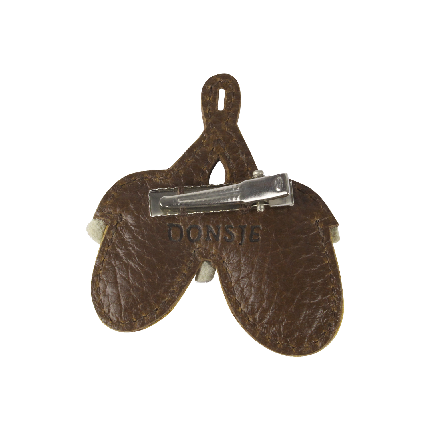 Wonda Hairclip | Acorn | Brown Grain Leather