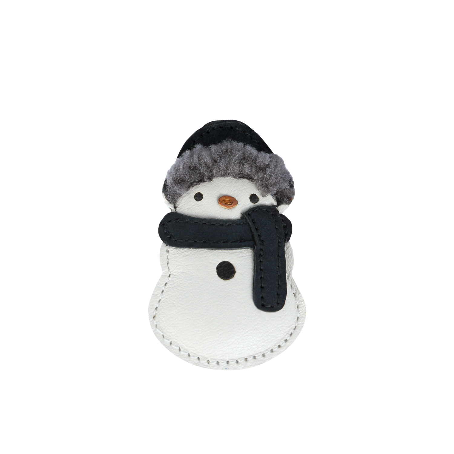 Wonda Hairclip | Snowman | Off White Leather