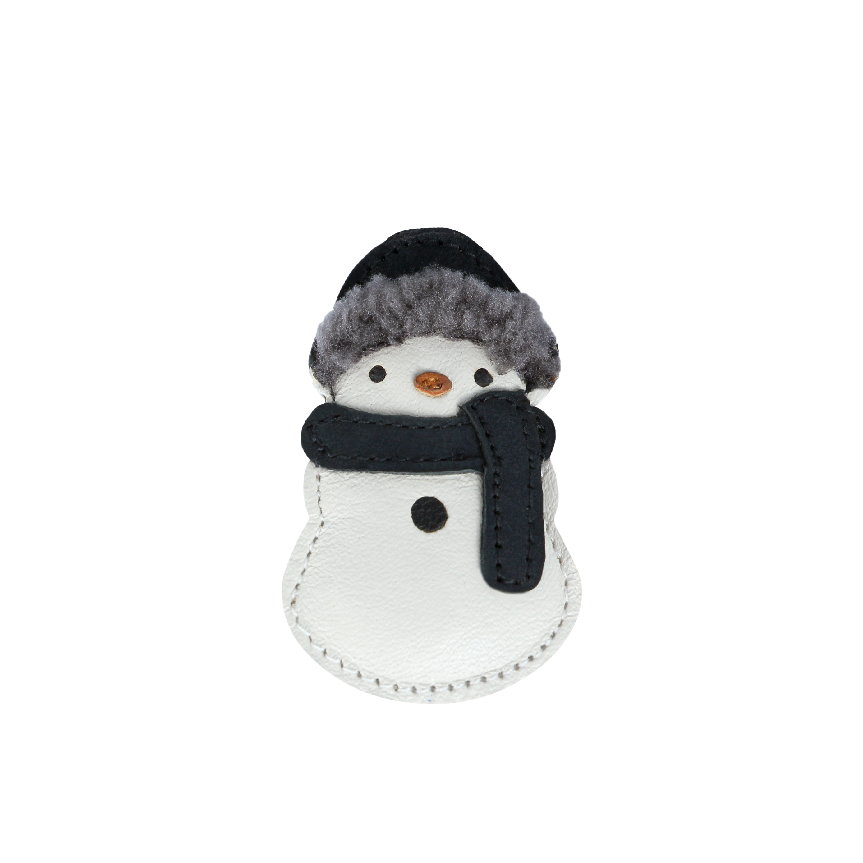 Wonda Hairclip | Snowman | Off White Leather