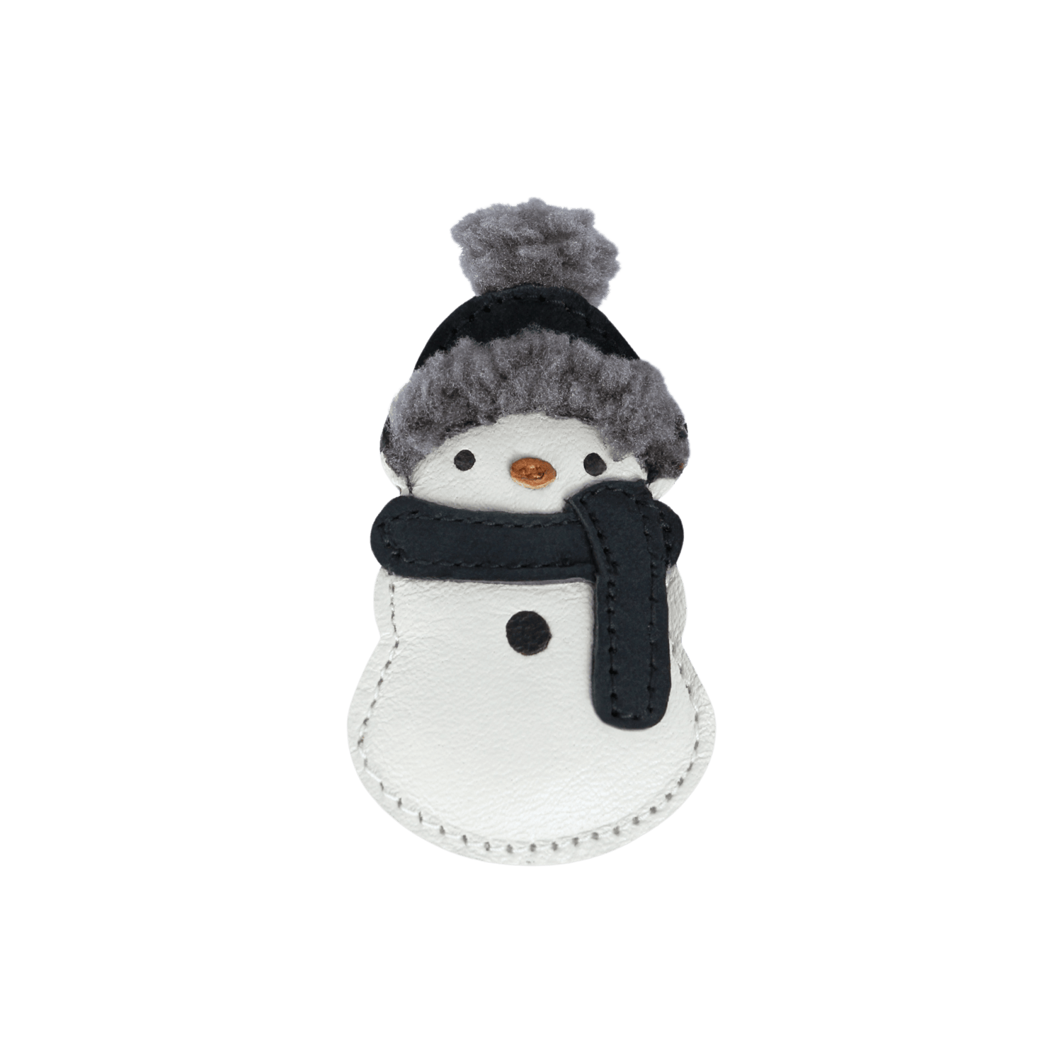 Wonda Hairclip | Snowman | Off White Leather
