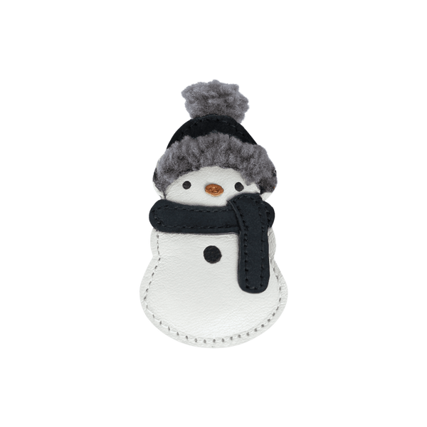 Wonda Hairclip | Snowman | Off White Leather