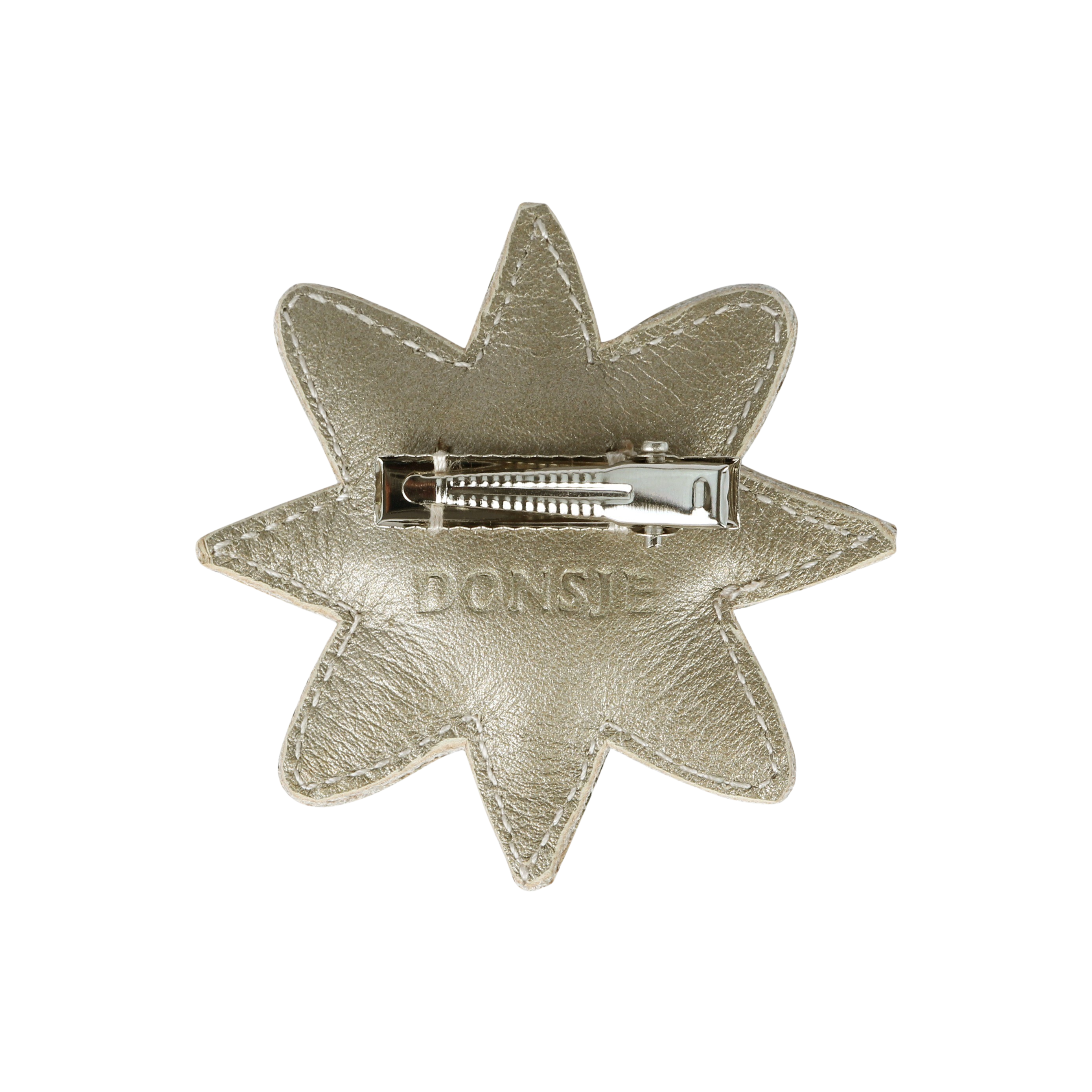 Wonda Hairclip | Shining Star | Champagne Metallic Leather