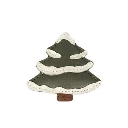 Wonda Hairclip | Christmas Tree | Olive Leather