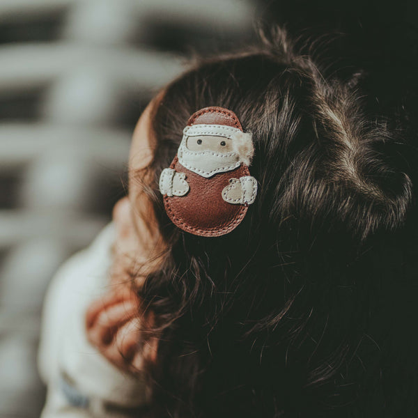 Wonda Hairclip | Santa | Burgundy Classic Leather