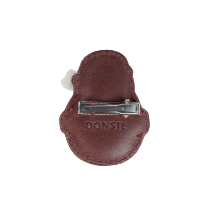 Wonda Hairclip | Santa | Burgundy Classic Leather