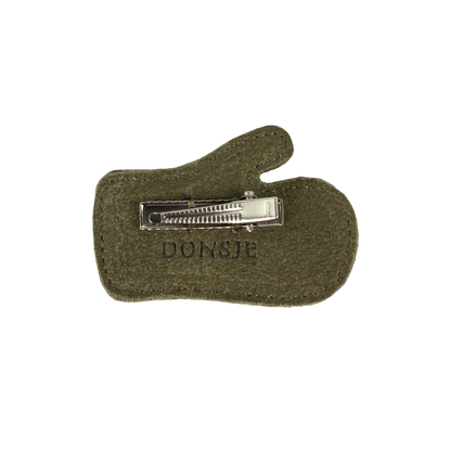 Wonda Hairclip | Mitten | Army Suede