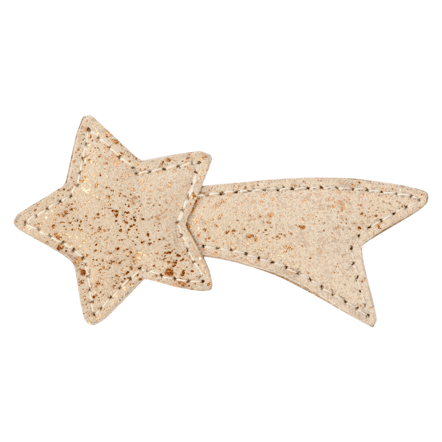 Wonda Hairclip | Shooting Star | Cream Metallic Suede
