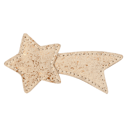 Wonda Hairclip | Shooting Star | Cream Metallic Suede