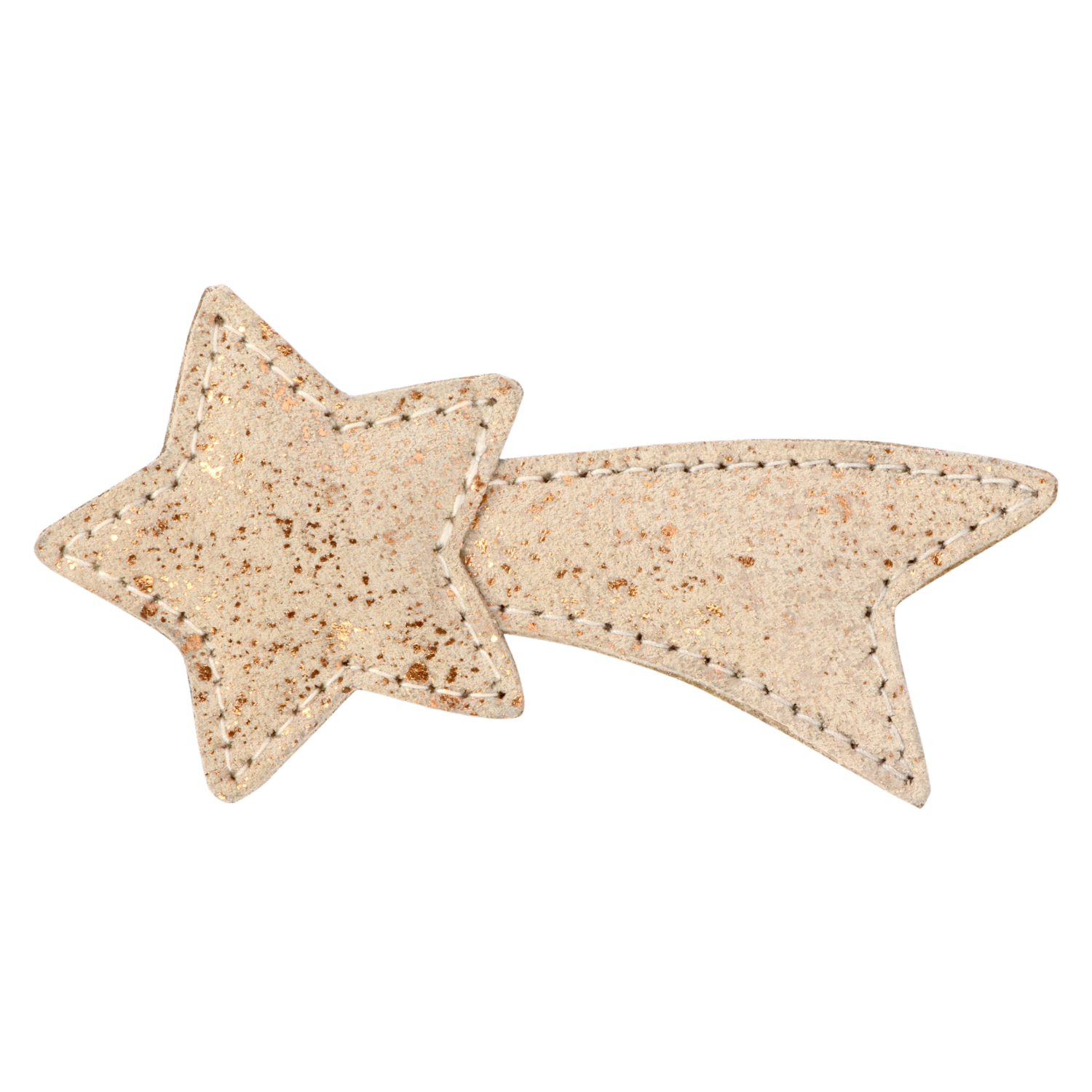 Wonda Hairclip | Shooting Star | Cream Metallic Suede
