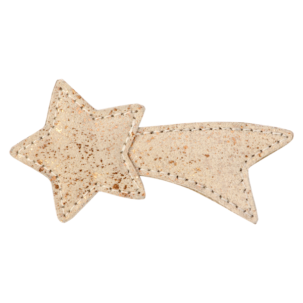 Wonda Hairclip | Shooting Star | Cream Metallic Suede