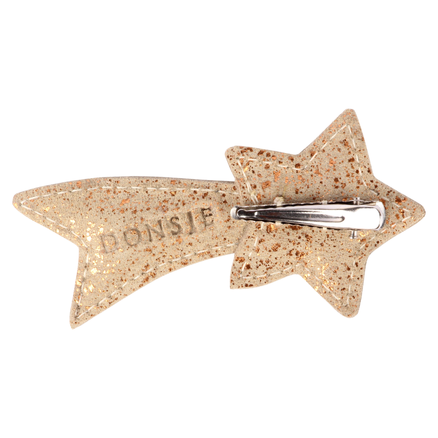 Wonda Hairclip | Shooting Star | Cream Metallic Suede