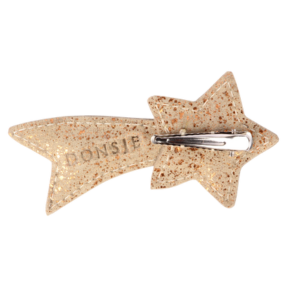 Wonda Hairclip | Shooting Star | Cream Metallic Suede