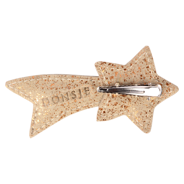 Wonda Hairclip | Shooting Star | Cream Metallic Suede