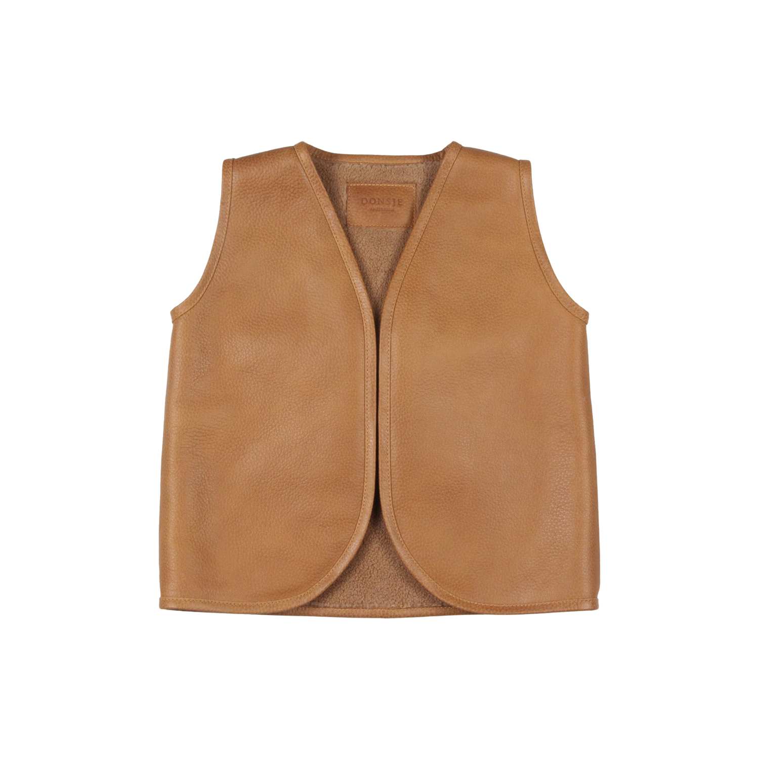 Lige Gilet | Gingerbread | Toast Grain Leather