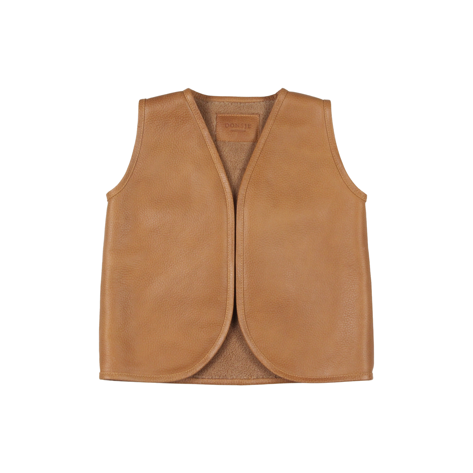 Lige Gilet | Gingerbread | Toast Grain Leather