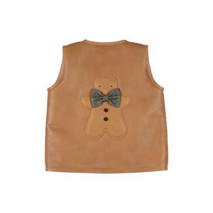 Lige Gilet | Gingerbread | Toast Grain Leather