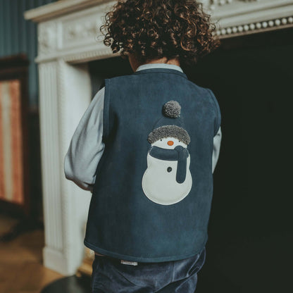 Lige Gilet | Snowman | Navy Nubuck