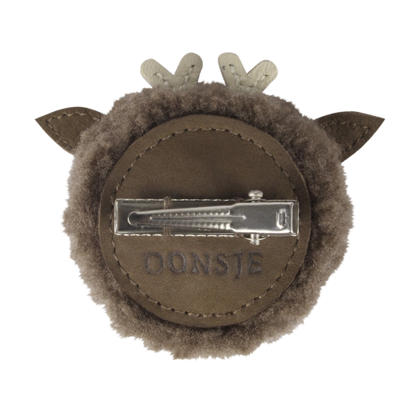 Ploto Hairclip | Stag | Hazelnut Curly Faux Fur