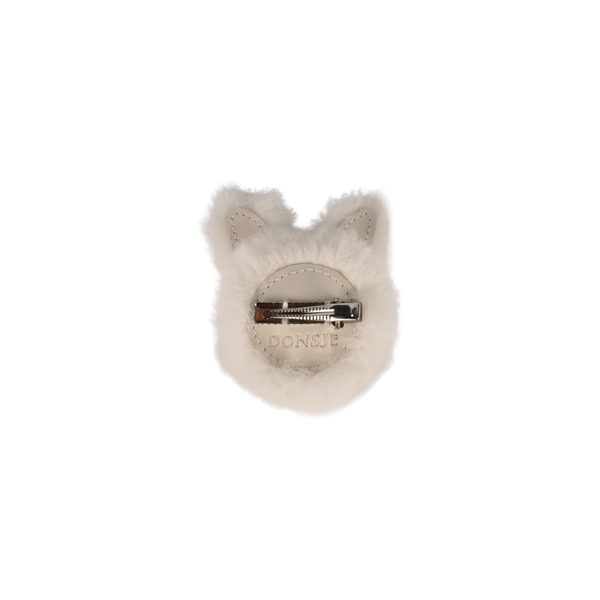 Ploto Hairclip | Snow Rabbit | Off White Soft Faux Fur