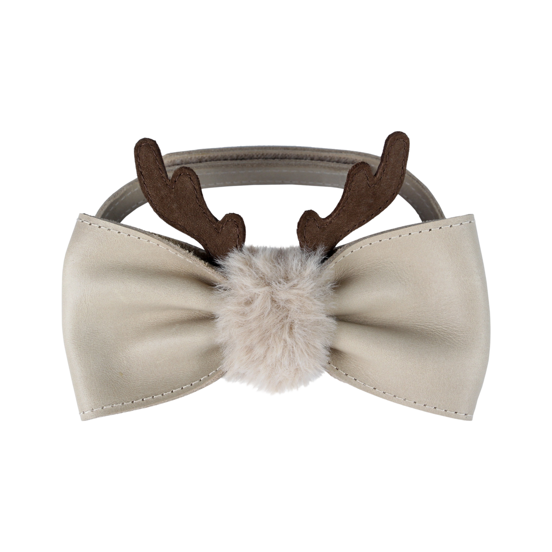 Renna Bow Tie | Reindeer | Ivory Classic Leather