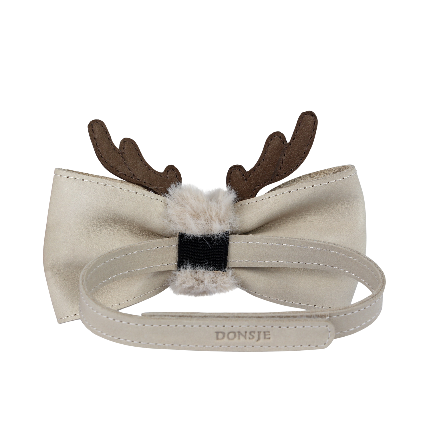 Renna Bow Tie | Reindeer | Ivory Classic Leather