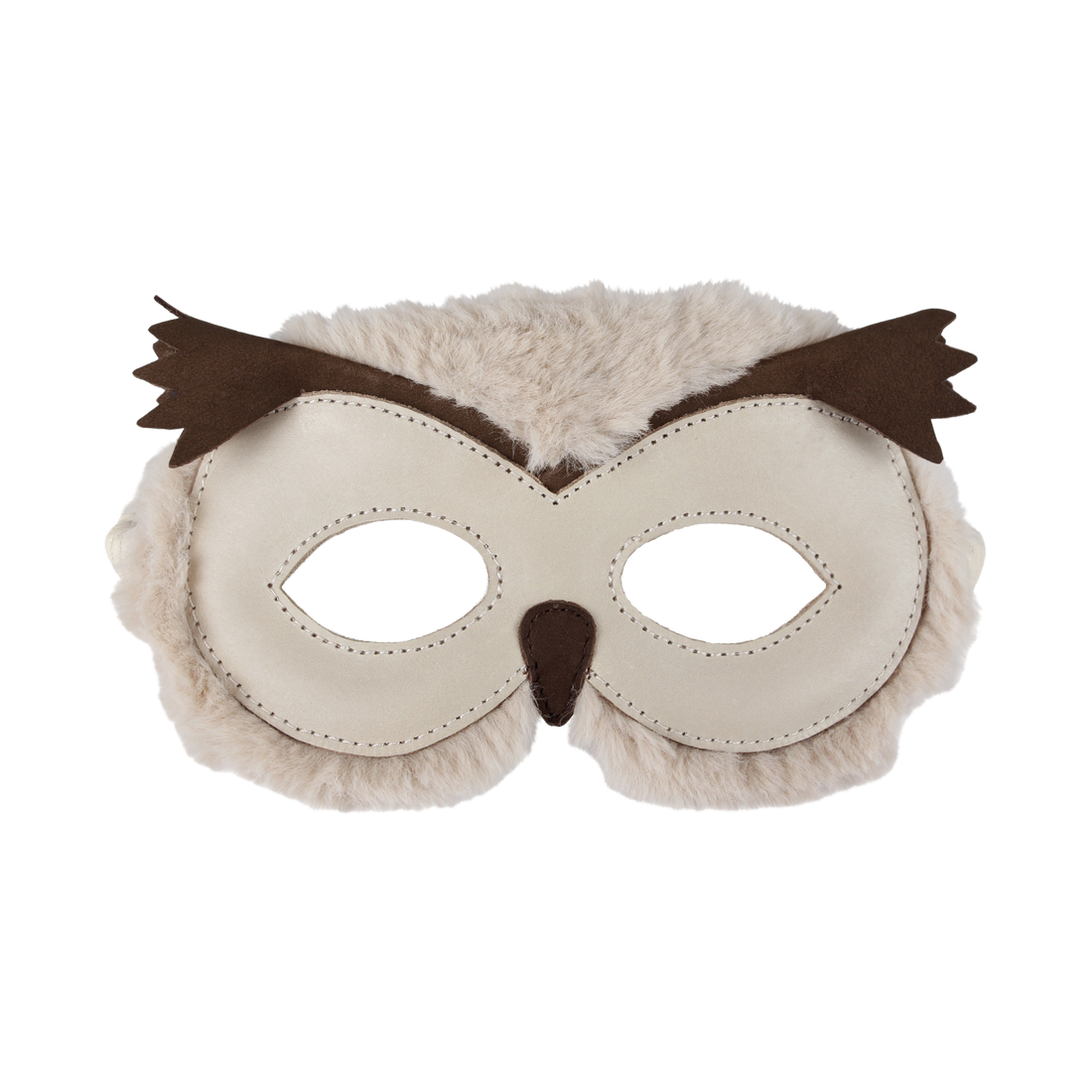 Tieri Mask | Owl | Ivory Classic Leather